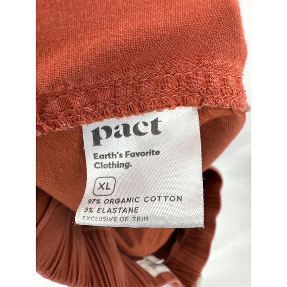 pact Organic Cotton Twill Cropped Pants Size XL Rust Colorway - Picture 6 of 7